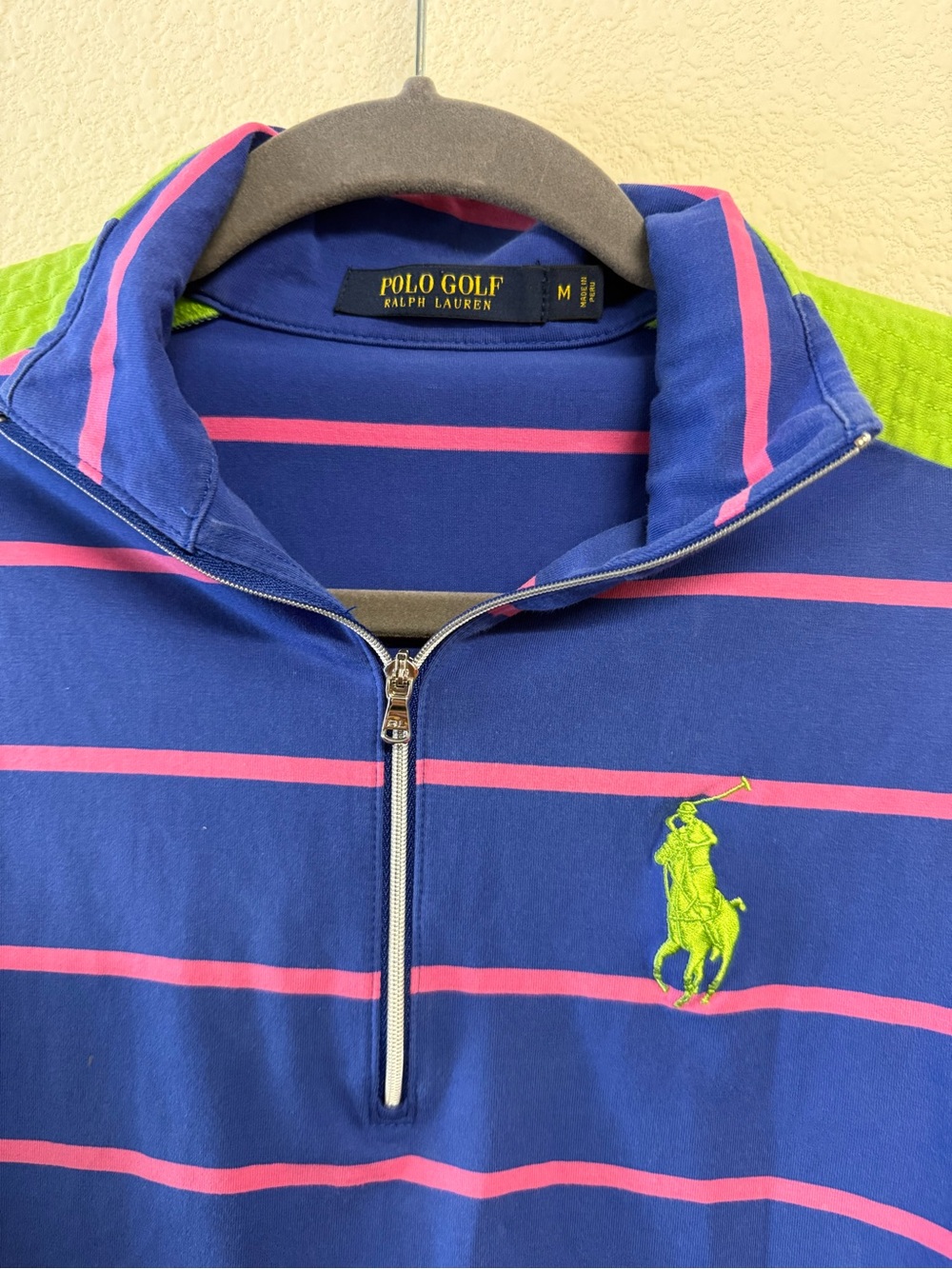 Polo Golf Ralph Lauren Women's 1/4-Zip Sleeveless Golf Vest Top Striped Medium - Picture 2 of 4